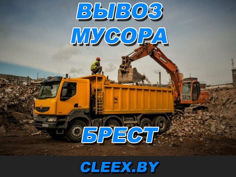 Вывоз строительного мусора в Бресте и Брестской области с грузчиками. Высокий профессионализм и большой опыт. Приемлемые цены. Вывезем бытовой мусор.