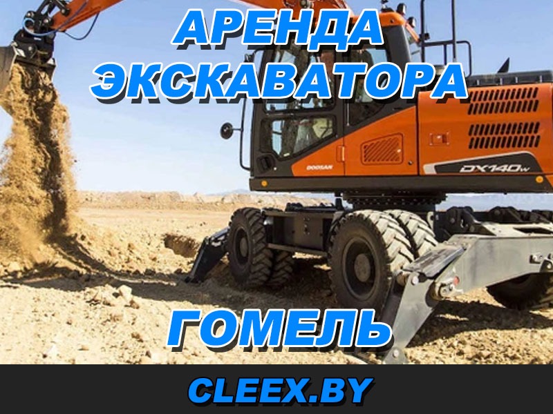 Услуги по аренде экскаватора в Гомеле и Гомельской области