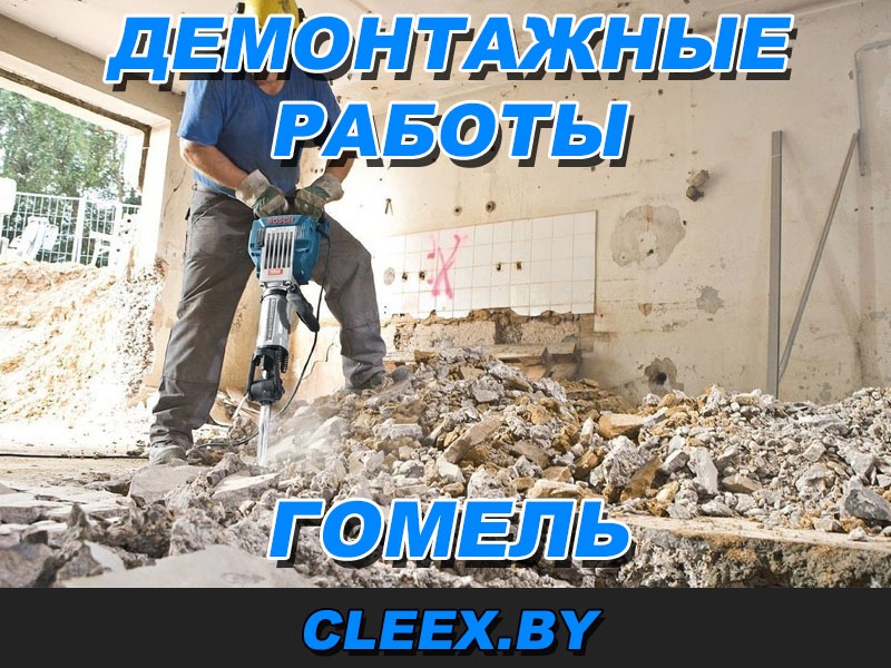 Демонтажные работы в Гомеле и Гомельской области