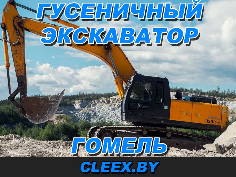 Услуги по аренде гусеничного экскаватора в Гомеле