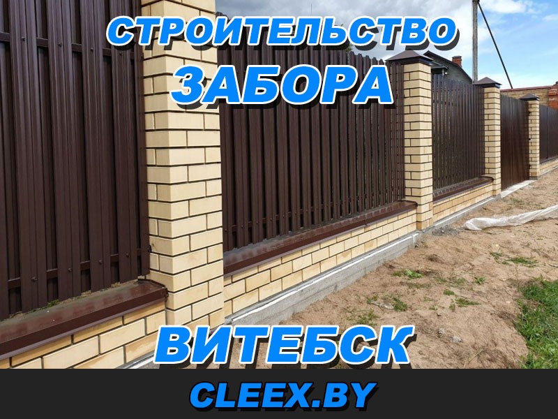 Строительство и установка забора в Витебске.